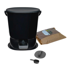 Компостер Bokashi Organko Еssential black-grey 15.3 литра + Биоген 1кг